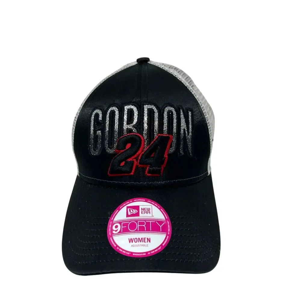New Era Nascar Jeff Gordon 24 Black Women's Ballcap Hat NWT